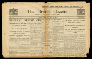 Final edition of The British Gazette 13 May 1926